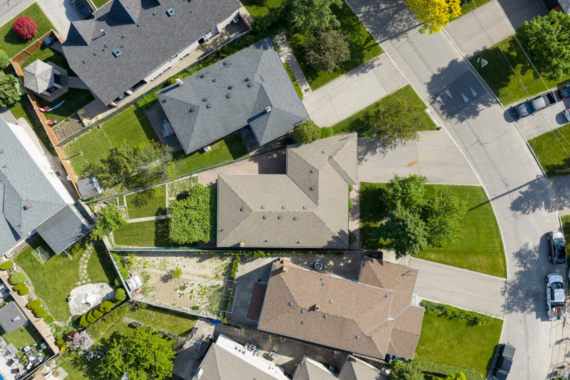 Aerial view of the property